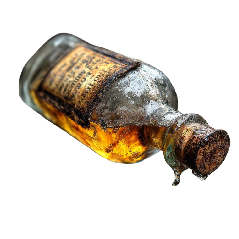 Old Whiskey Bottle Vinyl Car Decal Sticker – Waterproof & UV-Resistant 3.4133333333333336"