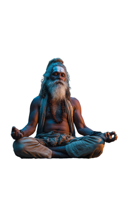 Sadhu In Samadhi Vinyl Car Decal Sticker – Waterproof & UV-Resistant 9.706666666666667"