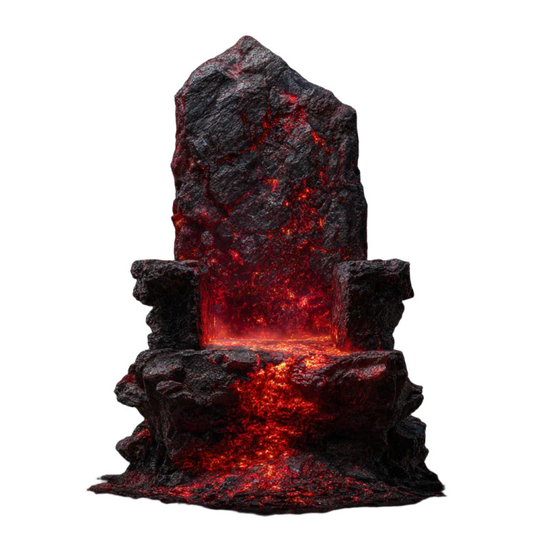 Lava Throne Vinyl Car Decal Sticker – Waterproof & UV-Resistant 3.4133333333333336"