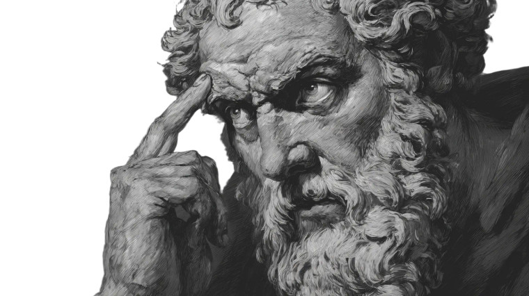 Stoic Philosopher V5 Vinyl Car Decal Sticker – Waterproof & UV-Resistant 2.72"