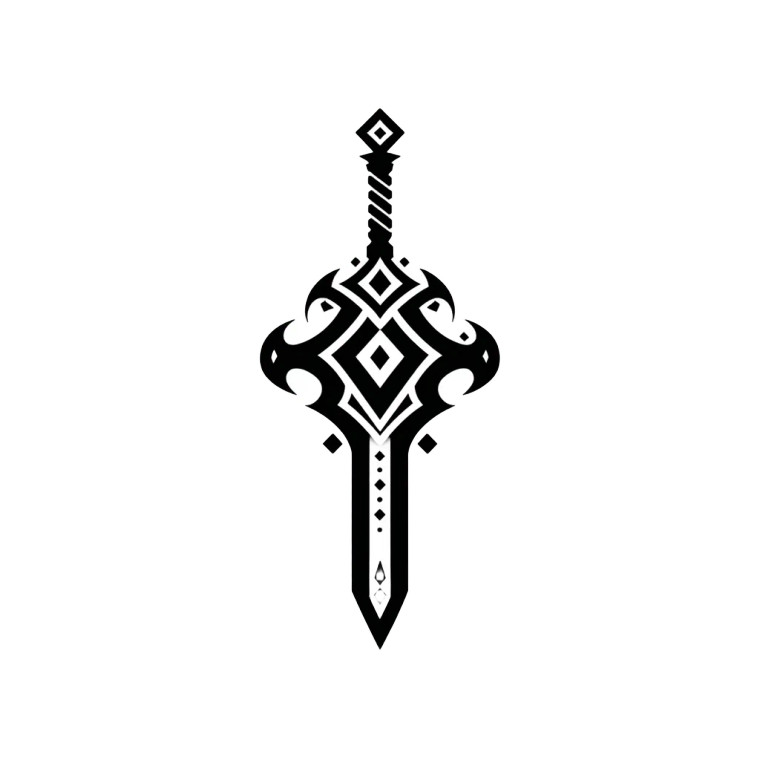 Diamond Sword Icon Vinyl Car Decal Sticker – Waterproof & UV-Resistant 3.4133333333333336"