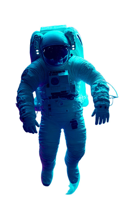 Floating Neon Astronaut Vinyl Car Decal Sticker – Waterproof & UV-Resistant 4.8533333333333335"