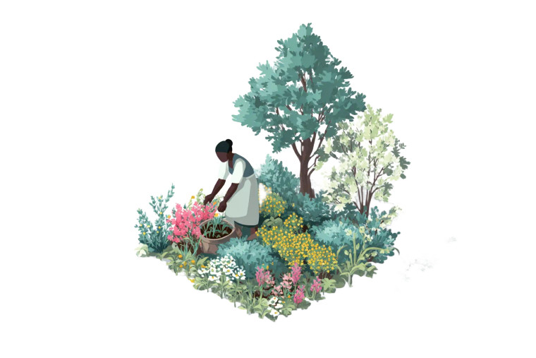 Horticulture Illustration Vinyl Car Decal Sticker – Waterproof & UV-Resistant 2.986666666666667"