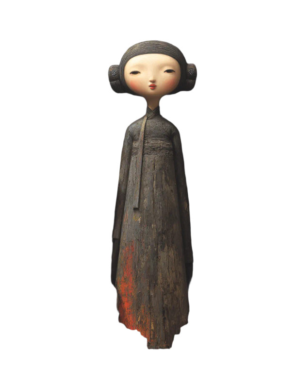 Ancient Chinese Doll Vinyl Car Decal Sticker – Waterproof & UV-Resistant 4.0"