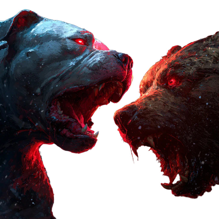 Demon Pitbull Vs Bear Vinyl Car Decal Sticker – Waterproof & UV-Resistant 6.826666666666667"