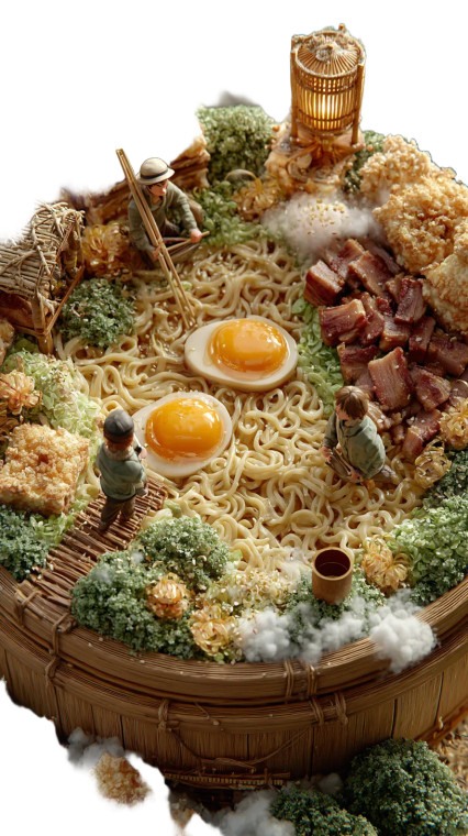Tiny Ramen Chefs Vinyl Car Decal Sticker – Waterproof & UV-Resistant 9.706666666666667"