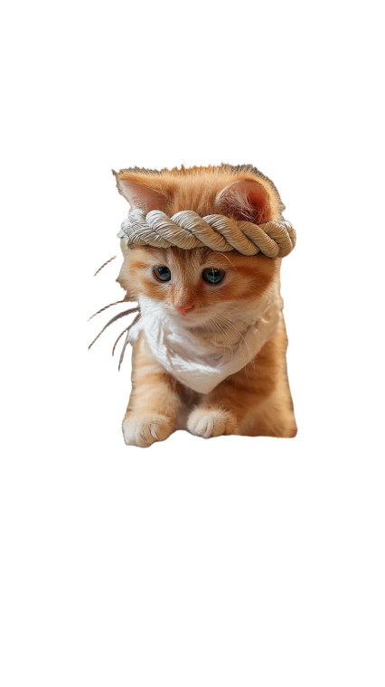 Kitten Chef Onigiri Vinyl Car Decal Sticker – Waterproof & UV-Resistant 4.8533333333333335"