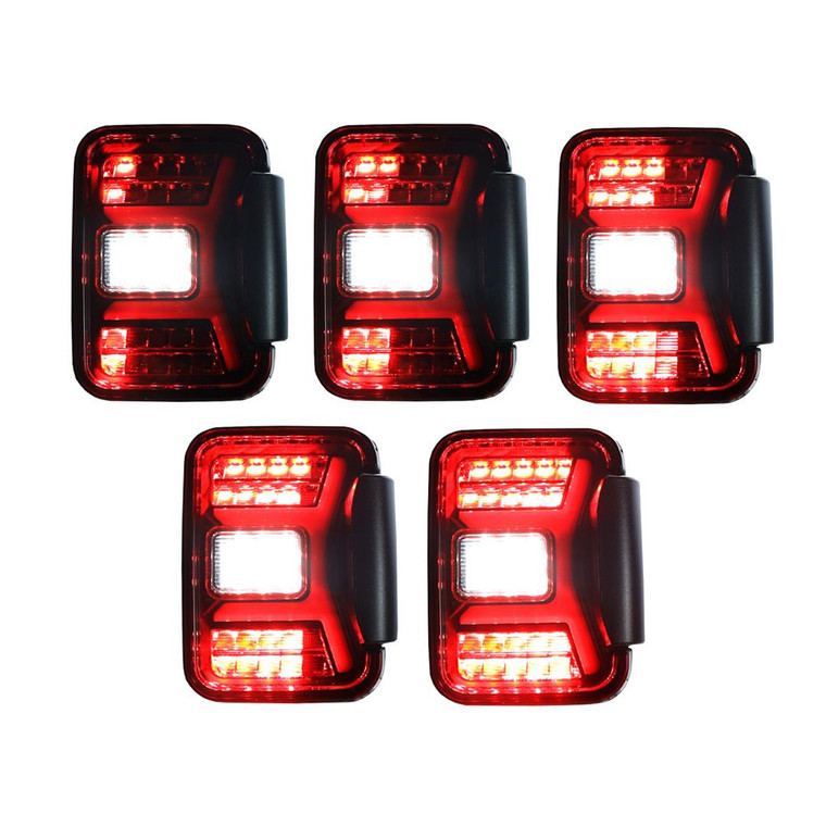 Upgrade Your 2020 Jeep Gladiator JT | Bright LED Tail Lights | Smoke Lens, Black Housing | Set Of 2