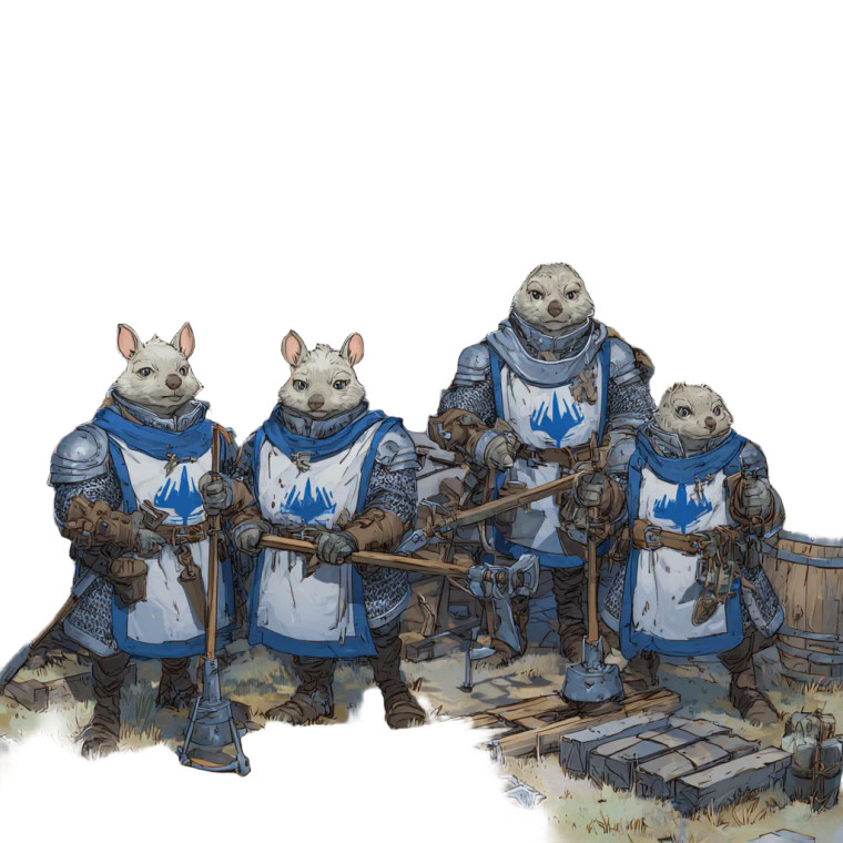 Medieval Animal Engineers Vinyl Car Decal Sticker – Waterproof & UV-Resistant 3.4133333333333336"