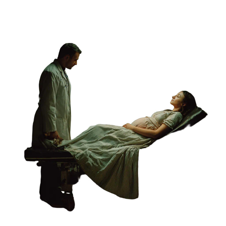 Pregnant Woman Hospital V2 Vinyl Car Decal Sticker – Waterproof & UV-Resistant 3.4133333333333336"