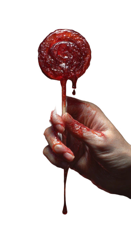 Lollipop Hand Vinyl Car Decal Sticker – Waterproof & UV-Resistant 4.8533333333333335"