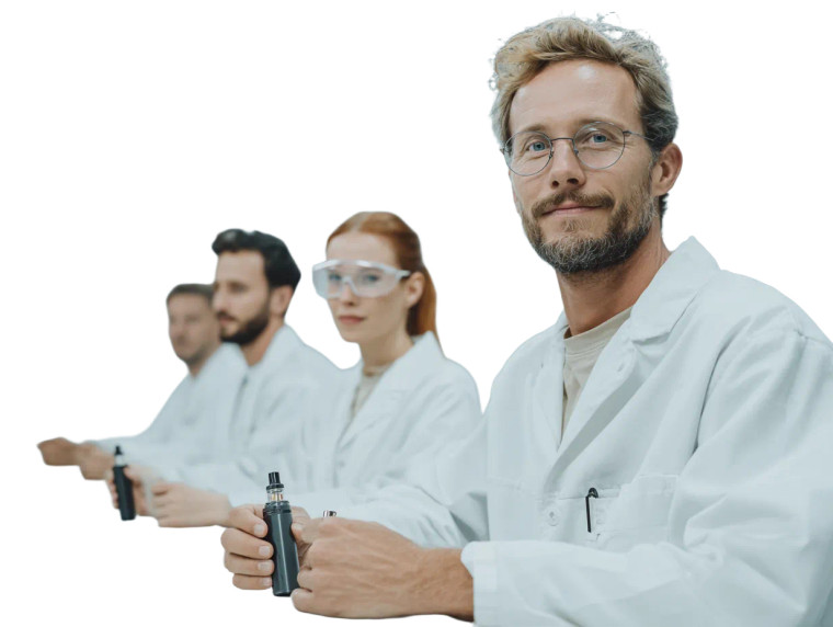 Lab Researchers Observing Vinyl Car Decal Sticker – Waterproof & UV-Resistant 6.1866666666666665"
