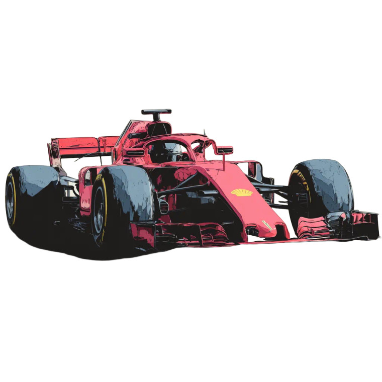 Red F1 Car Vinyl Car Decal Sticker – Waterproof & UV-Resistant 6.826666666666667"