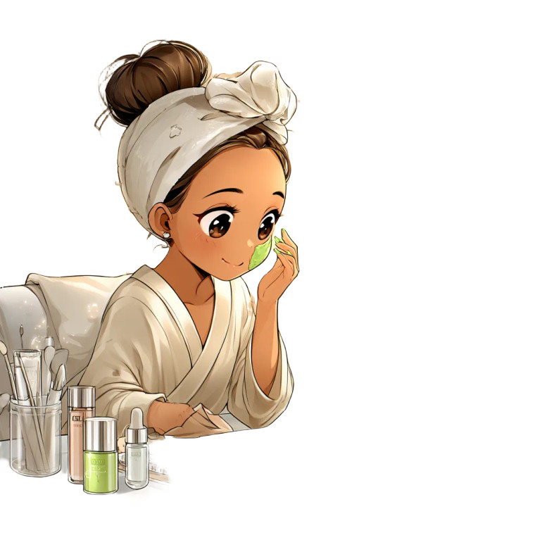 Nighttime Skincare Routine Vinyl Car Decal Sticker – Waterproof & UV-Resistant 3.4133333333333336"