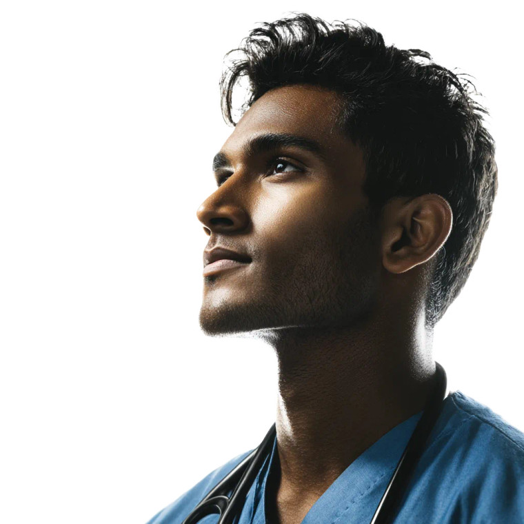 Young Surgeon Portrait Vinyl Car Decal Sticker – Waterproof & UV-Resistant 6.826666666666667"