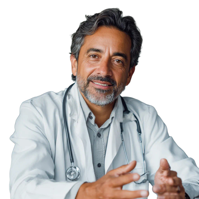 Confident Latino Doctor Vinyl Car Decal Sticker – Waterproof & UV-Resistant 3.4133333333333336"