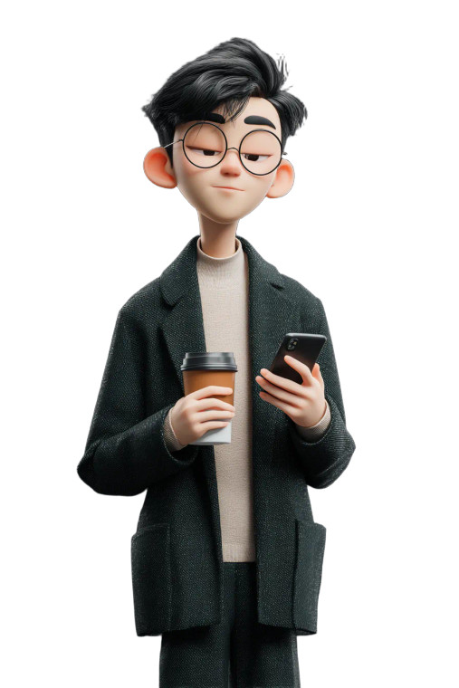 Stylized Asian Boy Vinyl Car Decal Sticker – Waterproof & UV-Resistant 4.4