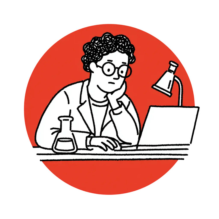 Scientist At Work V2 Vinyl Car Decal Sticker – Waterproof & UV-Resistant 3.4133333333333336"