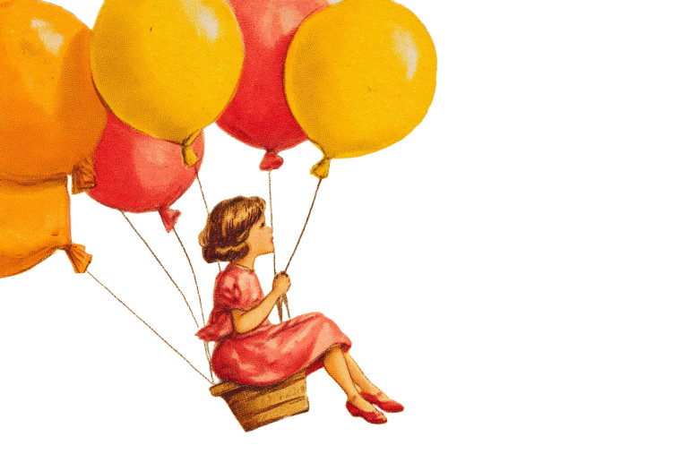 Girl In Balloon Vinyl Car Decal Sticker – Waterproof & UV-Resistant 5.97333333333333