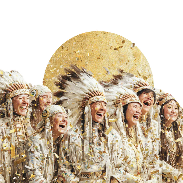 Native Celebration Portrait Vinyl Car Decal Sticker – Waterproof & UV-Resistant 3.4133333333333336"