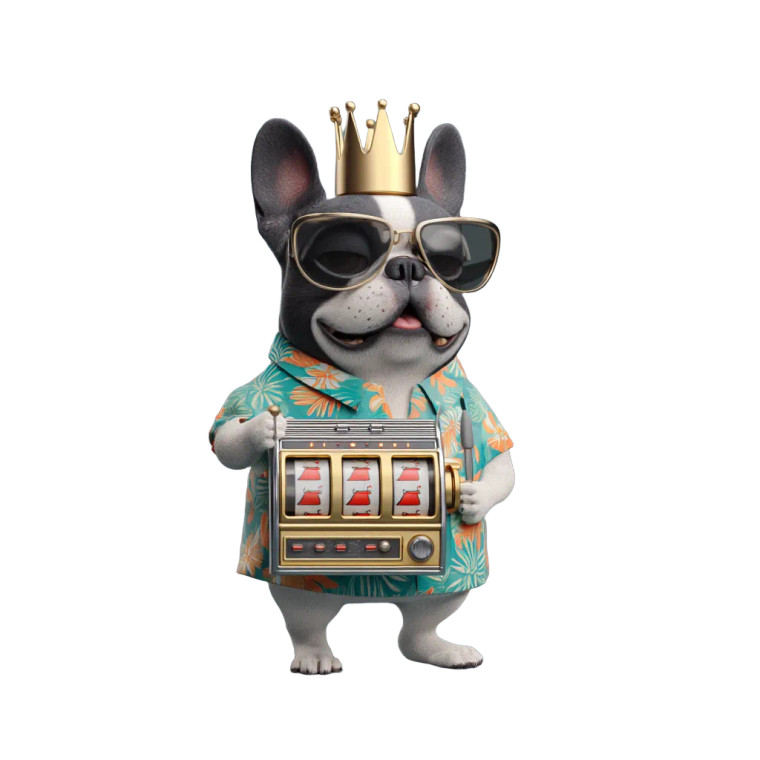 Happy Crowned Bulldog Vinyl Car Decal Sticker – Waterproof & UV-Resistant 3.4133333333333336"