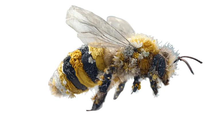 Fabric Honey Bee Vinyl Car Decal Sticker – Waterproof & UV-Resistant 5.4