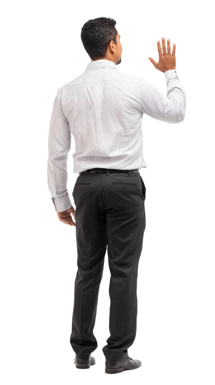 Latino Man Gesturing Vinyl Car Decal Sticker – Waterproof & UV-Resistant 9.706666666666667"