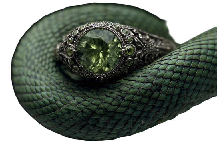Green Snake Ring Vinyl Car Decal Sticker – Waterproof & UV-Resistant 2.986666666666667"