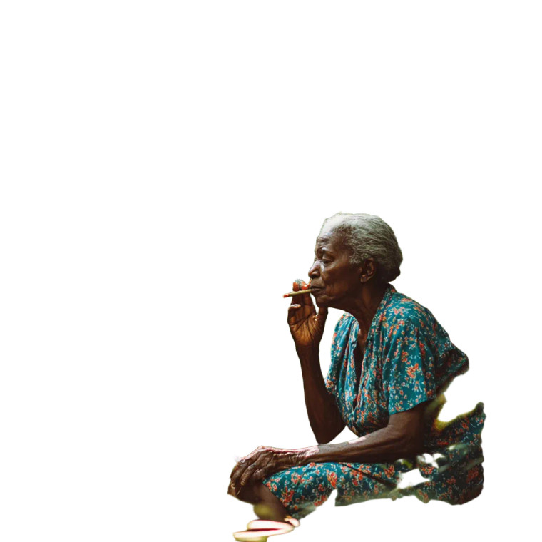 Grandma Smoking Vinyl Car Decal Sticker – Waterproof & UV-Resistant 6.826666666666667"