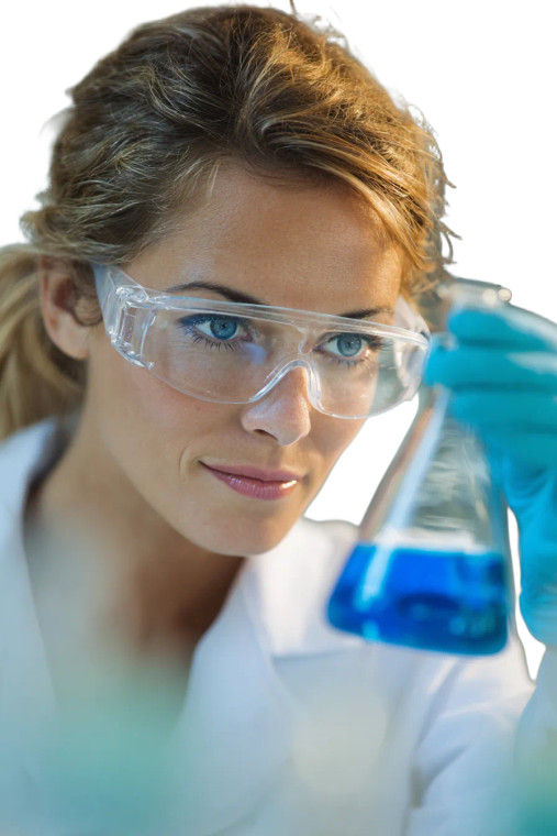 Scientist With Methylene Blue Vinyl Car Decal Sticker – Waterproof & UV-Resistant 8.96"
