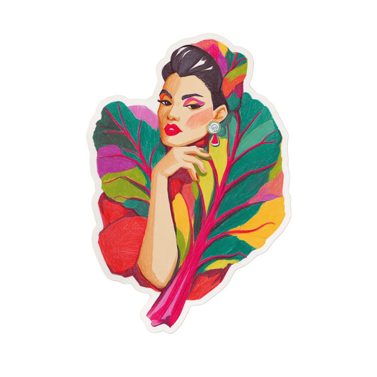 Sassy Rainbow Chard Vinyl Car Decal Sticker – Waterproof & UV-Resistant 6.826666666666667"