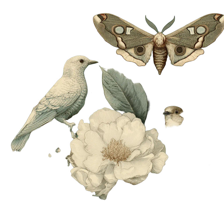 Botanical Illustration V10 Vinyl Car Decal Sticker – Waterproof & UV-Resistant 3.4133333333333336"