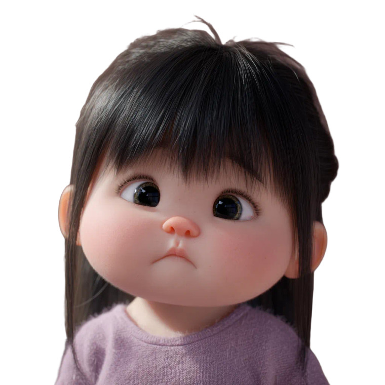 Chubby Asian Toddler Vinyl Car Decal Sticker – Waterproof & UV-Resistant 3.4133333333333336"