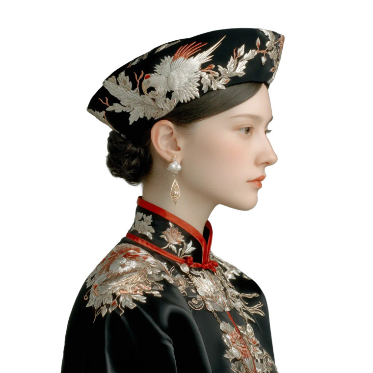 Chinese Woman V8 Vinyl Car Decal Sticker – Waterproof & UV-Resistant 3.4133333333333336"