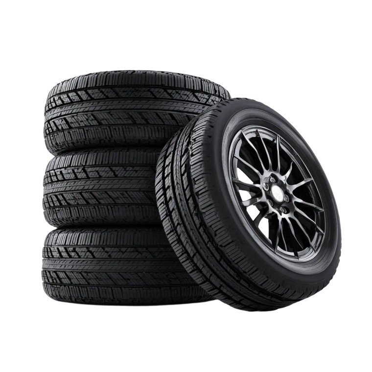 Stacked Black Tires V2 Vinyl Car Decal Sticker – Waterproof & UV-Resistant 3.4133333333333336"