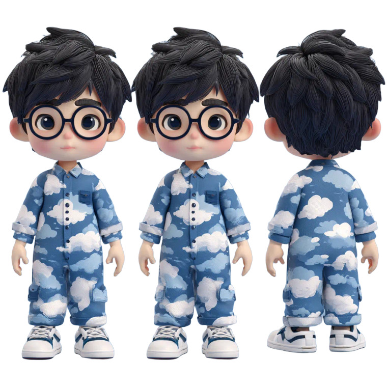 Chibi Boy Model V13 Vinyl Car Decal Sticker – Waterproof & UV-Resistant 3.4133333333333336"