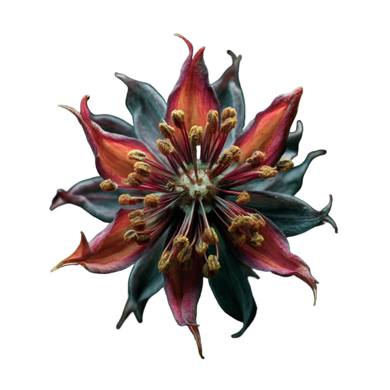 Exotic Alien Flower Vinyl Car Decal Sticker – Waterproof & UV-Resistant 3.4133333333333336"