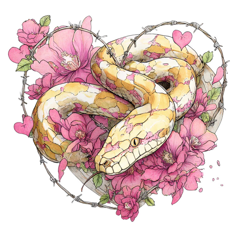 Heart Coiled Snake Vinyl Car Decal Sticker – Waterproof & UV-Resistant 3.4133333333333336" Heart Coiled Snake Vinyl Car Decal Sticker – Waterproof & UV-Resistant 3.4133333333333336"