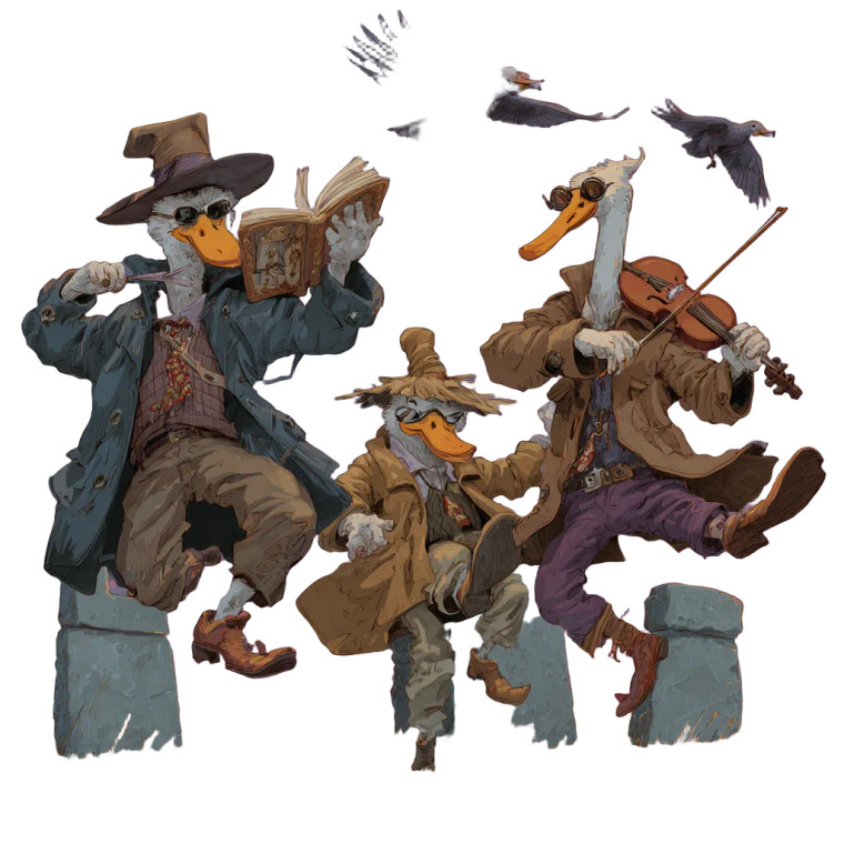 Goblins In Trenchcoat Vinyl Car Decal Sticker – Waterproof & UV-Resistant 3.4133333333333336"