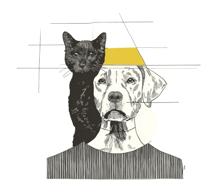 Cat And Dog V16 Vinyl Car Decal Sticker – Waterproof & UV-Resistant 6.613333333333333"