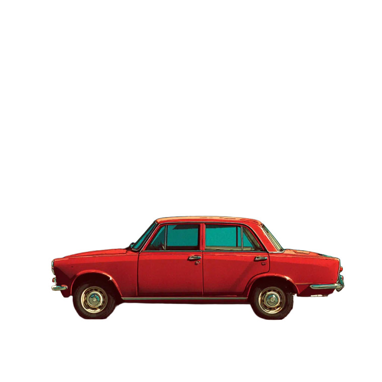 Red Car V5 Vinyl Car Decal Sticker – Waterproof & UV-Resistant 3.4133333333333336"