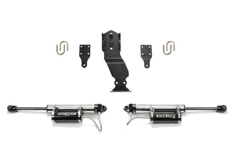 Enhance Steering Control | Fabtech Motorsports Dual Steering Stabilizer for 2019-2022 Ford F-450 Super Duty, F-550 Super Duty