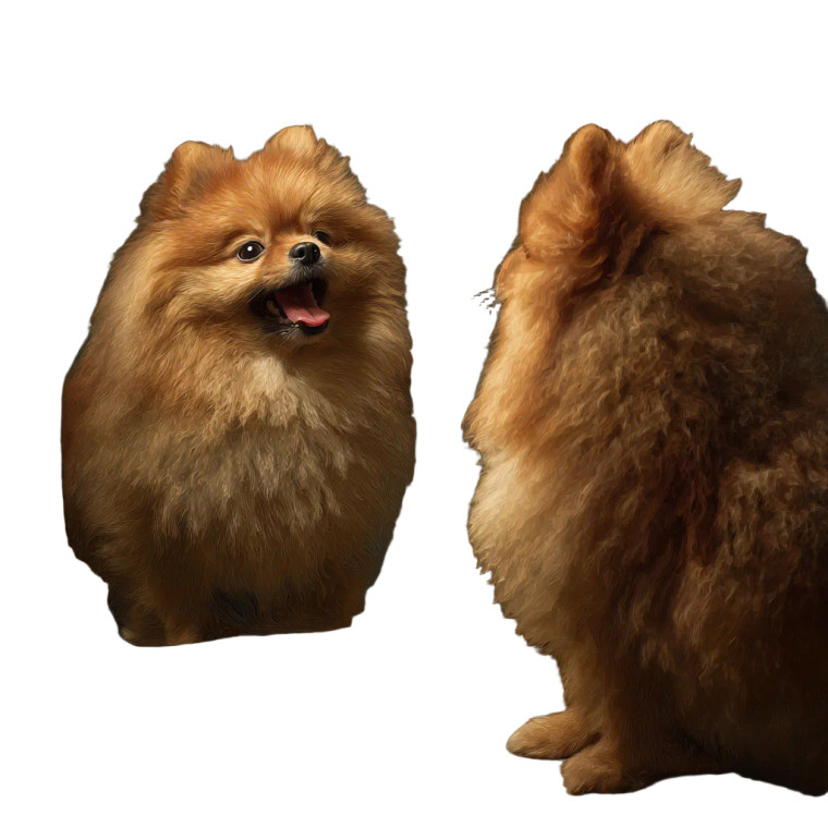 Laughing Pomeranian Portrait Vinyl Car Decal Sticker – Waterproof & UV-Resistant 6.826666666666667"