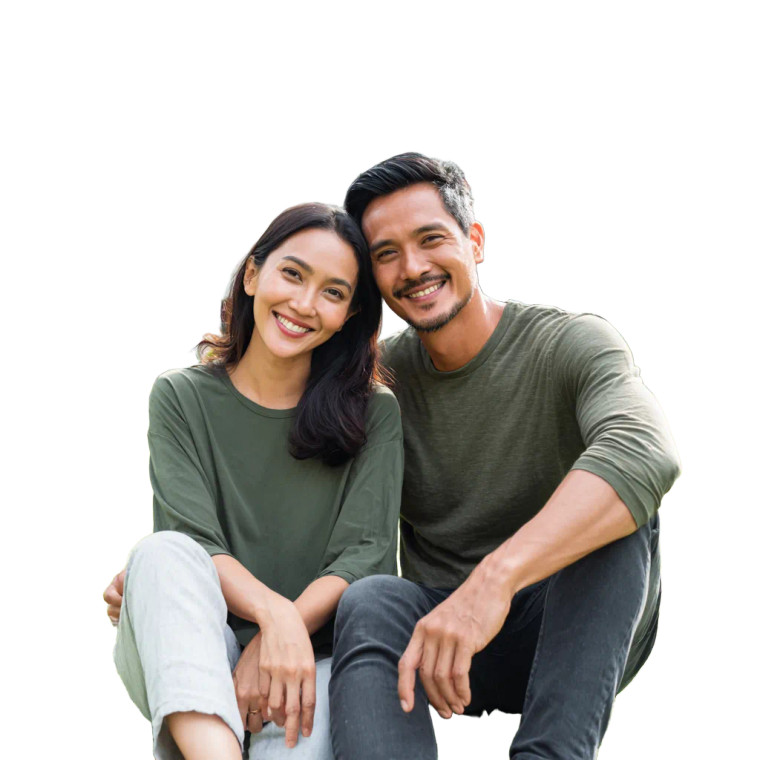 Happy Malay Couple V2 Vinyl Car Decal Sticker – Waterproof & UV-Resistant 3.4133333333333336"