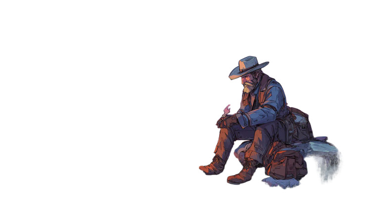 Grizzled Cowboy V2 Vinyl Car Decal Sticker – Waterproof & UV-Resistant 5.4