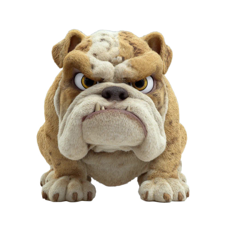 Pixar Bulldog V5 Vinyl Car Decal Sticker – Waterproof & UV-Resistant 3.4133333333333336"