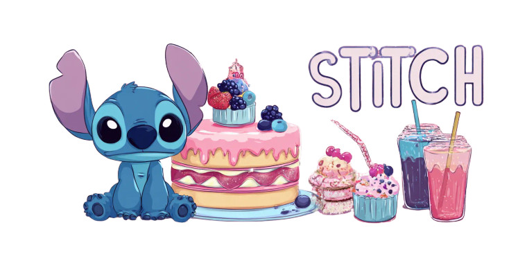 Stitch Party Scene Vinyl Car Decal Sticker – Waterproof & UV-Resistant 2.56"