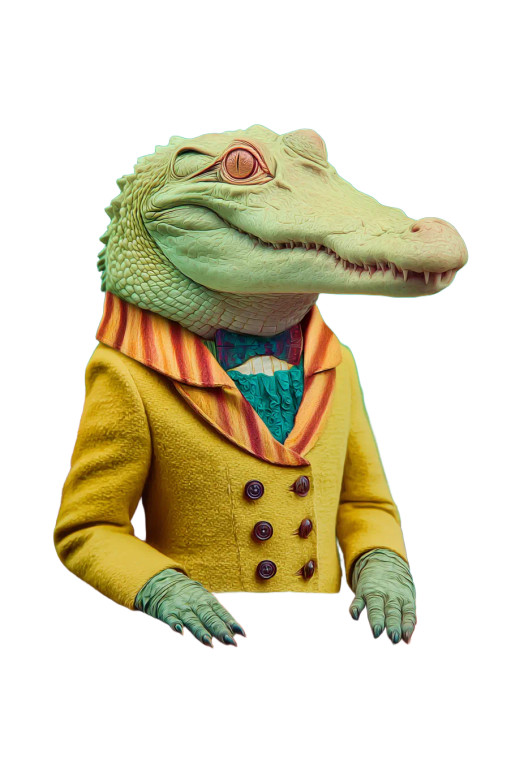 Victorian Alligator Vinyl Car Decal Sticker – Waterproof & UV-Resistant 8.96"