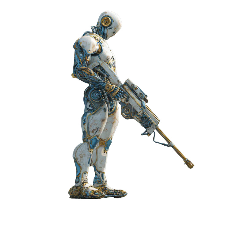 Futuristic Cyborg Warrior V6 Vinyl Car Decal Sticker – Waterproof & UV-Resistant 3.4133333333333336"