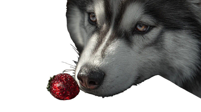 Husky Bites Ruby Strawberry Vinyl Car Decal Sticker – Waterproof & UV-Resistant 2.72"